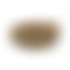 1m cordon de suédine cloutée beige sépia pailleté et clou argent 4,5mm x 2mm - aspetc daim 
