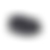 1m cordon de suédine cloutée noir et clou argent 4,5mm x 2mm - aspect daim 
