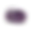 1m cordon de suédine cloutée violet pailleté et clou argent 4,5mm x 2mm - aspect daim 