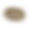 1m cordon de suédine cloutée beige pailleté et clou argent 4,5mm x 2mm - aspetc daim 