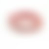 1m cordon de suédine cloutée rose pastel dragée pailleté et clou argent 4,5mm x 2mm - aspetc daim 