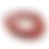 50cm cordon ethnique en coton tissé 6mm - couleur multicolore dominante rouge 