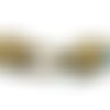 2 fermoirs crochet avec embout rond pour cordon de 6mm en métal de couleur bronze