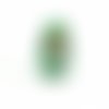 1 perle poupée russe matriochka en porcelaine de couleur vert pomme 21,6mm 