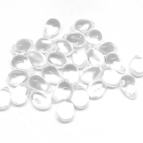 36g de perles gouttes soit environ 100 pièces en verre de couleur transparente 9,2mm 