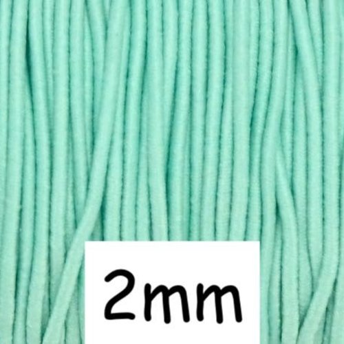 4m elastique rond 2mm vert pastel