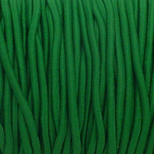 1m fil élastique 2mm de couleur vert herbe, vert vif 