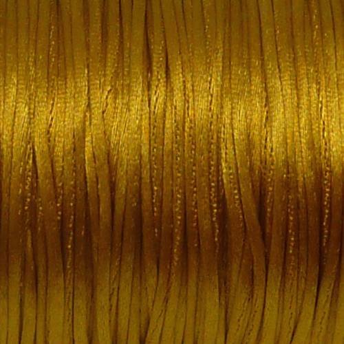 10m cordon queue de rat 1mm ocre doré brillant satiné ficelle chinoise