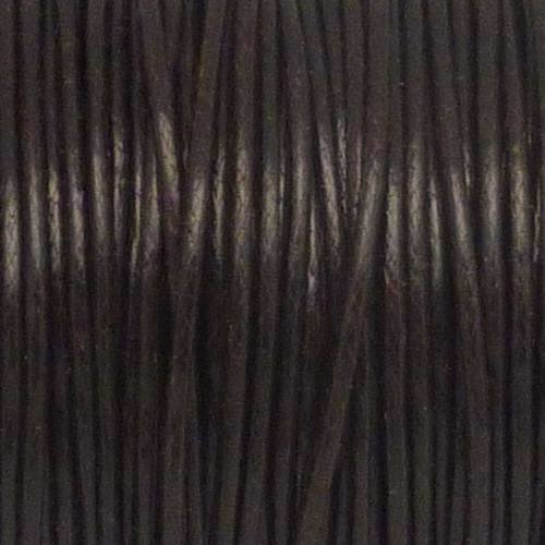5m de cordon polyester enduit souple 1,5mm imitation cuir marron foncé
