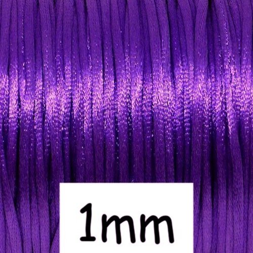 10m cordon queue de rat 1mm violet violette brillant
