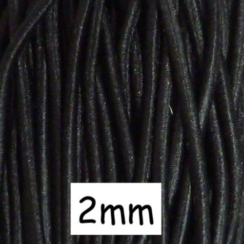 4m fil élastique 2mm de couleur noir