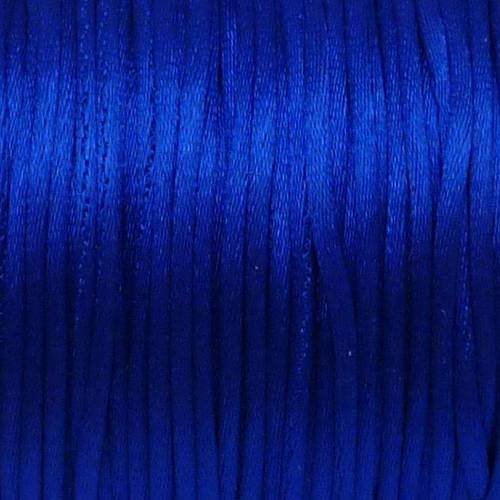 10m de cordon queue de rat 1mm bleu roi brillant ficelle chinoise 