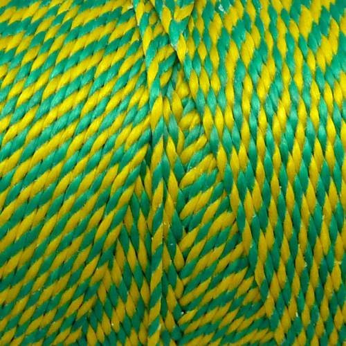 10m fil polyester ciré 0,8mm bicolore jaune et vert 