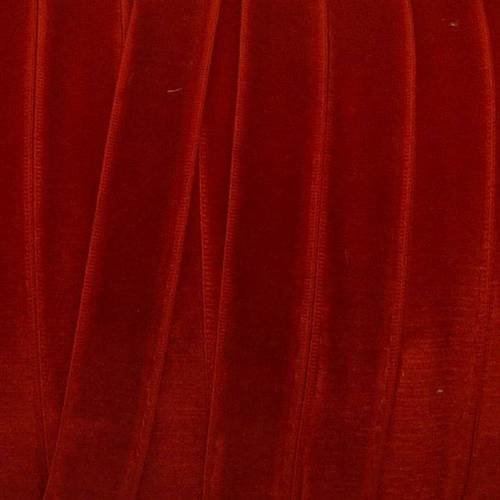 1m ruban élastique velours 10mm de couleur rouge 