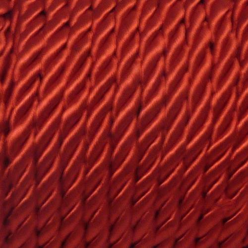 1m cordon nylon mouliné 5mm couleur rouge