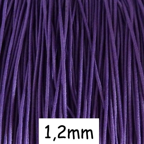 4m fil élastique 1,2mm de couleur violet