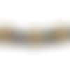 3 perles passant, poussoir tube irrégulier 14mm en métal de couleur bronze 