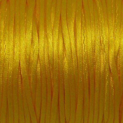 10m de fil, cordon 1mm queue de rat jaune bouton d'or brillant - ficelle chinoise