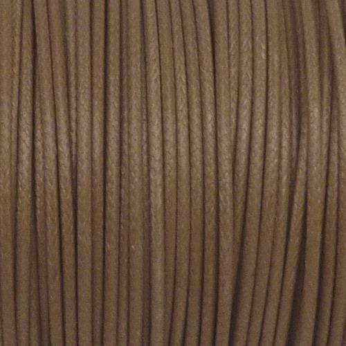 5m de cordon polyester enduit souple 1,5mm imitation cuir beige 