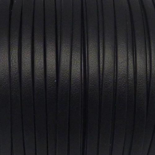 1m lanière simili cuir 3mm de couleur noir très belle qualité 