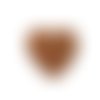 R-pendentif coeur en cuir 56mm de couleur marron