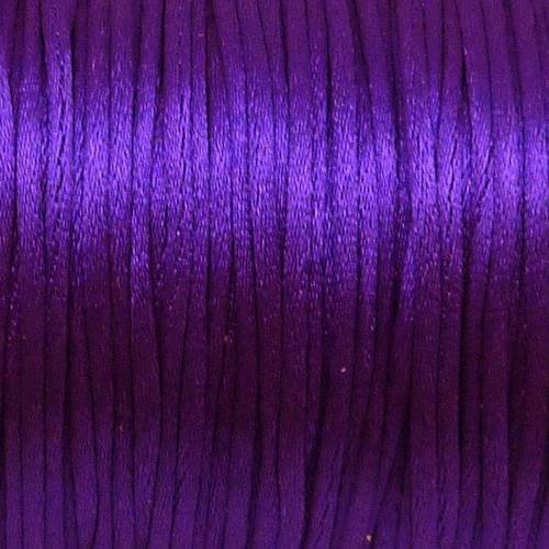 10m de fil, cordon 1mm queue de rat violet brillant 