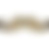 20 perles pendentifs, connecteurs moustache 30,8mm en métal doré pâle 