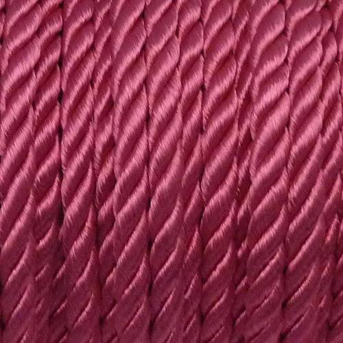 50cm cordon nylon mouliné 5mm couleur rose 
