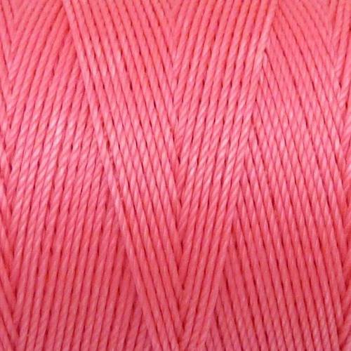 10m fil polyester ciré 0,8mm de couleur rose 