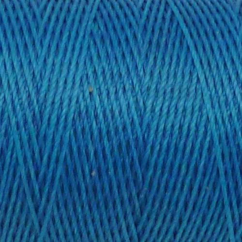 10m fil polyester ciré 0,8mm de couleur bleu 