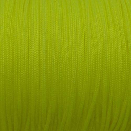 3m fil polyester, nylon tressé 0,7mm jaune fluo - shamballa - wrap 
