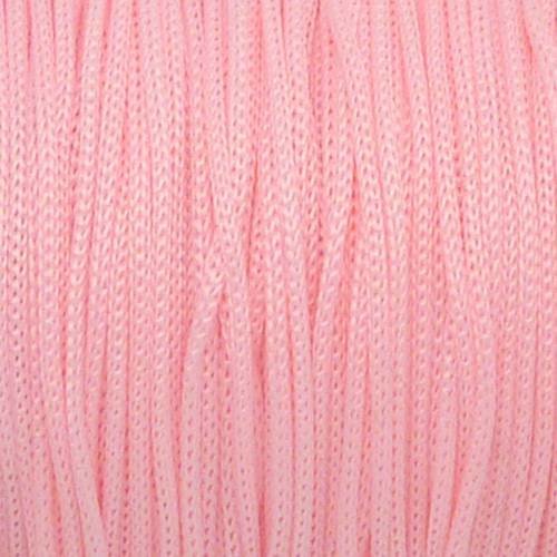 3m fil polyester, nylon tressé 0,6mm rose pâle brillant