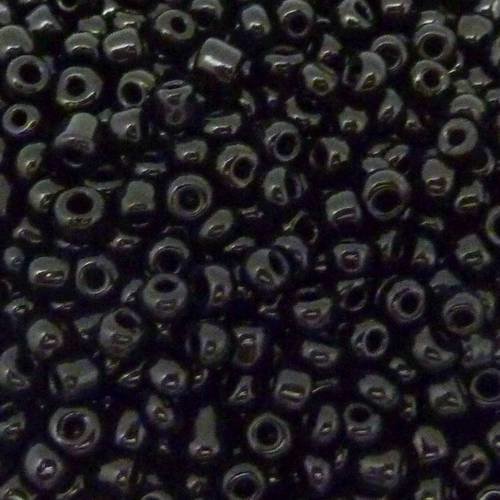 20g de perles de rocaille de couleur noir 3,5mm en verre