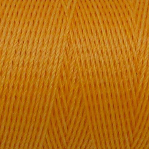 5m fil polyester ciré 0,8mm de couleur orange paille 