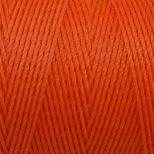 5m fil polyester ciré 0,8mm de couleur orange fluo 