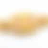 Perle de jonction ovale 25,4mm en métal doré brillant et pastille 