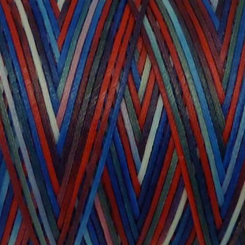 5m fil polyester ciré 1mm multicolore bleu, blanc, rouge, 