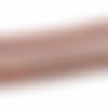 20cm cuir regaliz  rainuré 10mm x 6,7mm orange rouille 