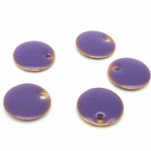 R-4 sequins émaillés recto/verso 12mm de couleur lilas 