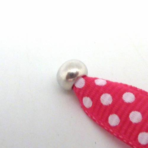 4 perles embout de finition pour cordon de 3mm en zamac 