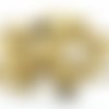10 embouts pour cordon 7-7,5mm en métal doré pâle
