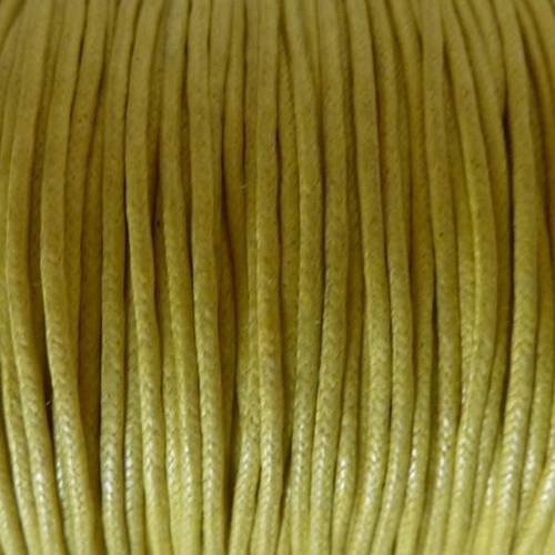 10m de fil coton légèrement ciré 1mm de couleur jaune