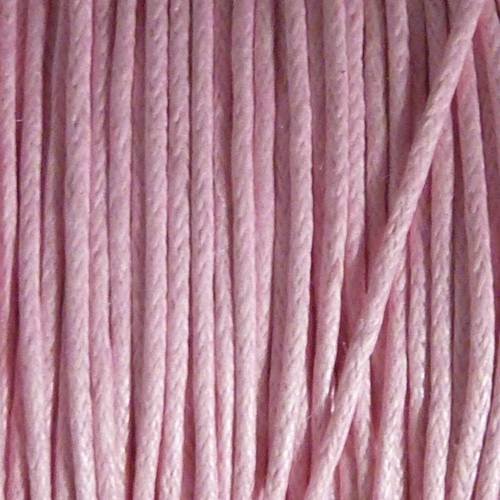 10m fil coton ciré 1mm rose pâle