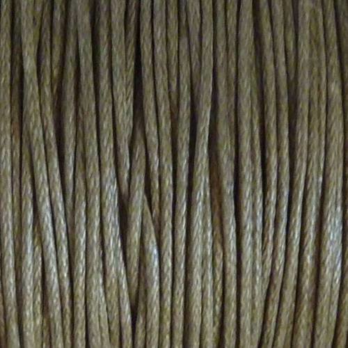 10m de fil coton ciré 1mm marron bronze clair