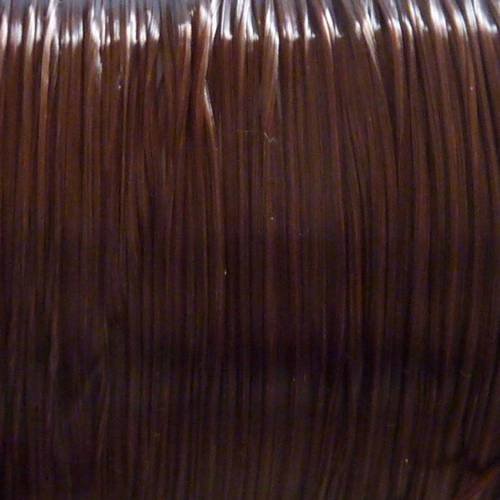 5m de fil nylon élastique marron transparent 0,5mm