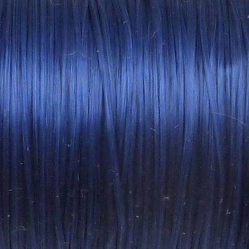 5m de fil nylon élastique bleu marine transparent 0,5mm 