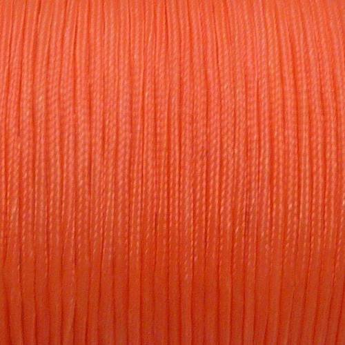 R- 5m fil nylon tressé 1mm rose orange fluo brillant 
