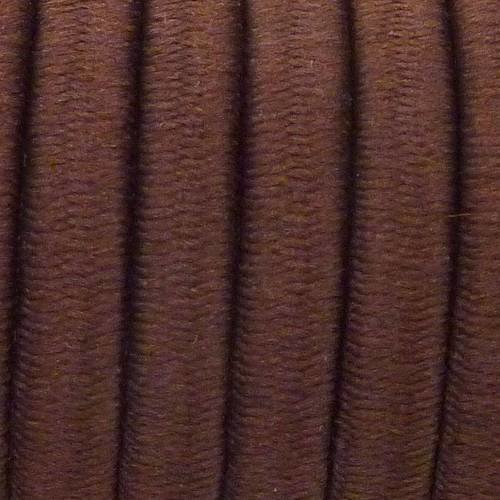 50cm ruban élastique plat épais 5mm de large de couleur marron foncé 