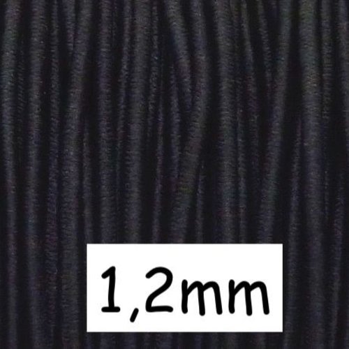 4m élastique 1,2mm de couleur noir