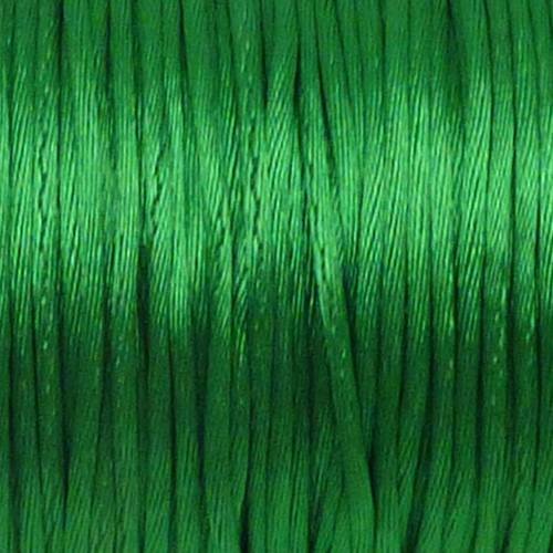 10m fil, cordon queue de rat 1mm vert brillant satiné